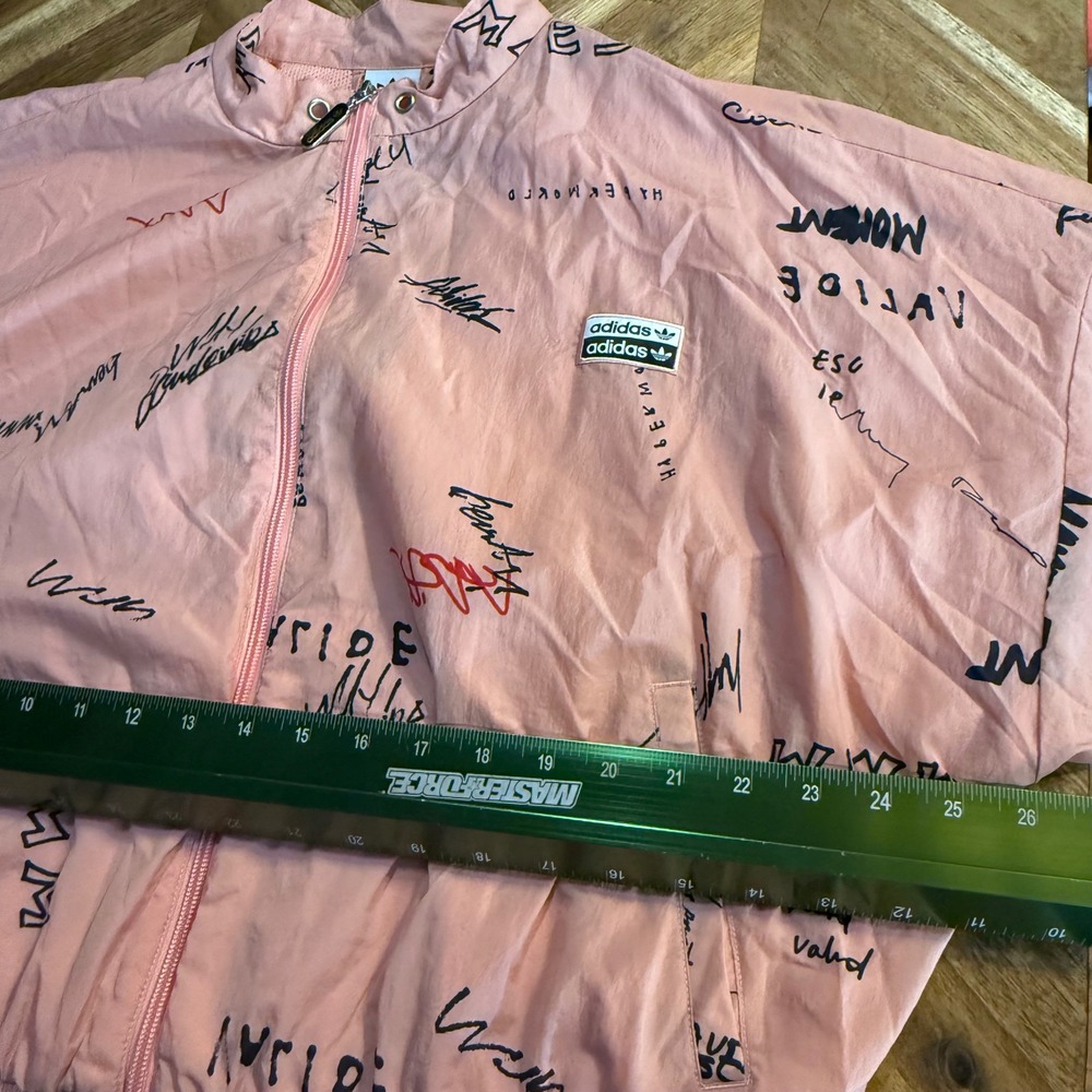 Adidas Originals Women's Graphic Print Track‎ Jacket Coral XL - Picture 5 of 7